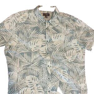 Wallin & Bros Short Sleeve Button Up Tropical Print Green Hawaiian Shirt XXL